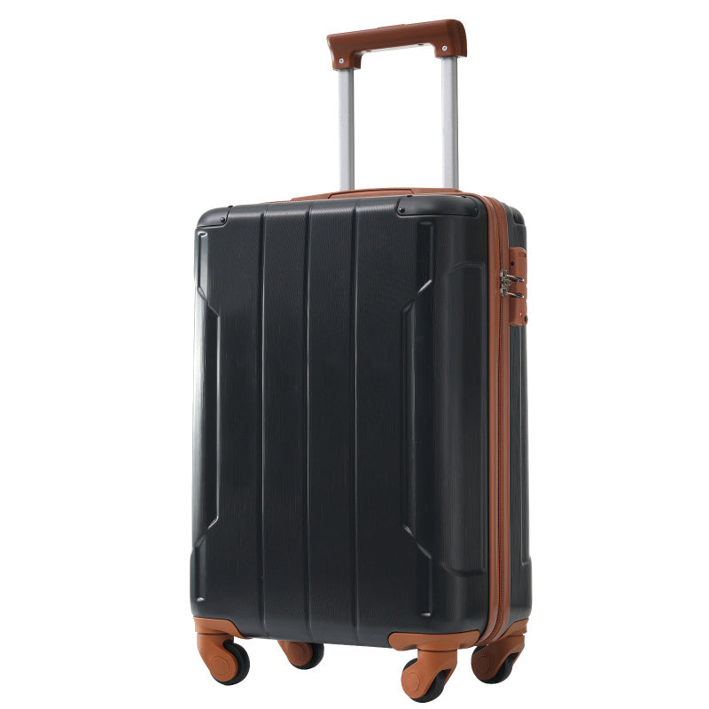 Hardshell Luggage Sets 6pcs Suitcase Set Expandable Lightweight Suitcases with Wheels TSA Lock for Men Women Black Brown