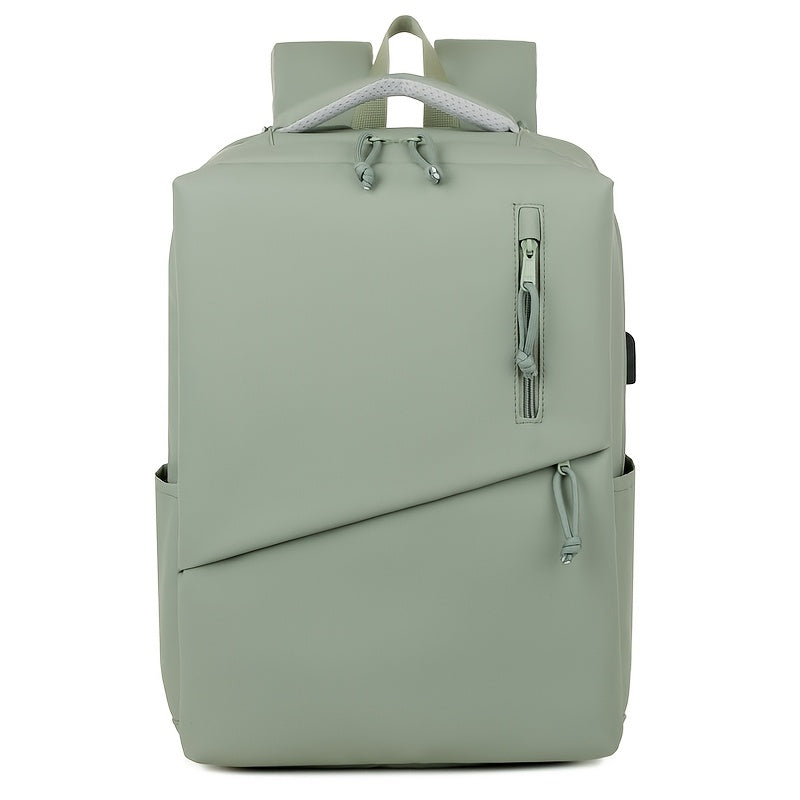 Fashionable Women'S Casual Backpack, Large Capacity Laptop Backpack, Simple Solid Color Backpack, Suitable for Commuting, School, Travel, Etc