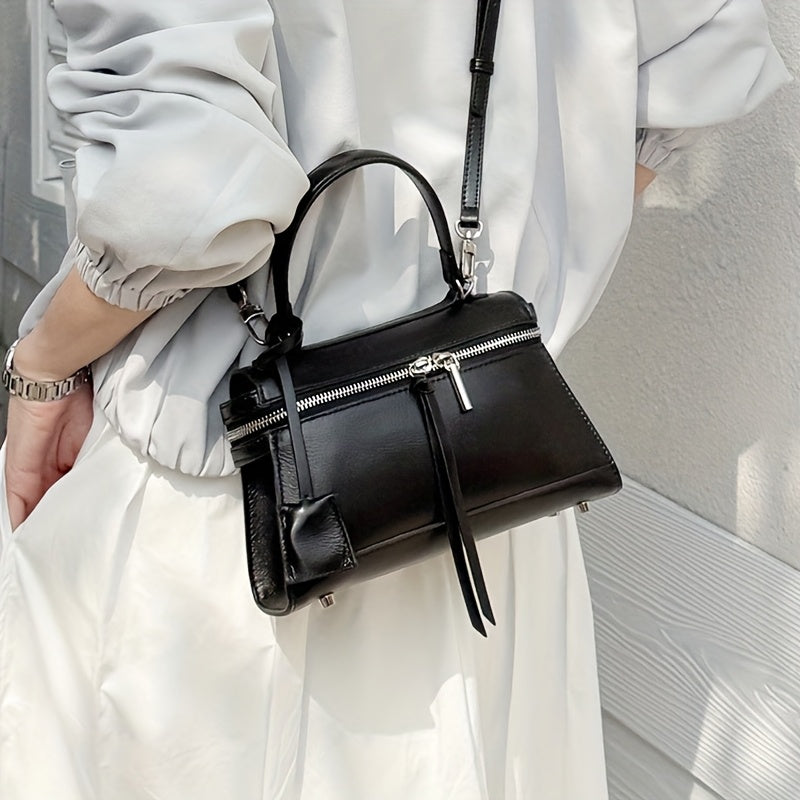 Genuine Leather Women'S Bag, Cowhide Shopping Bag, Briefcase, High-end Handbag, Real Leather Tote Bag, Small Handbag, Shoulder Bag, Crossbody Bag