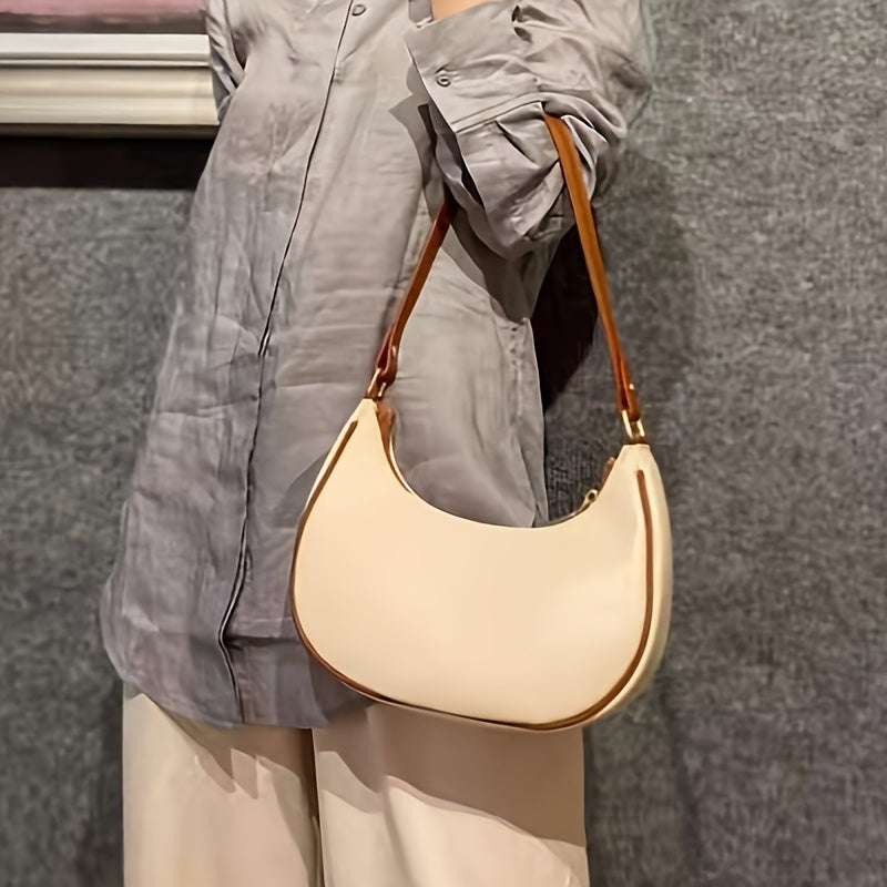 New, Crescent Bag Trendy Unique Underarm Bag, Elegant Small Crescent Purse, Versatile Shoulder Bag