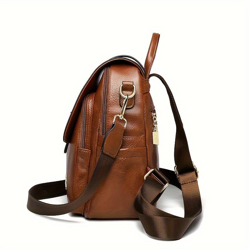 Vintage Backpack Vintage Anti-Theft Backpack Purse | Preppy College School Daypack, Women's Casual Travel Commute Knapsack