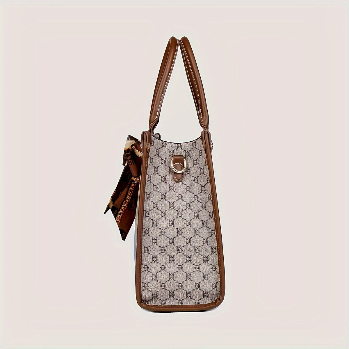 Stylish Large Capacity Tote Bag Three-Piece Set with Handbag and Card Holder for Middle-Aged Women