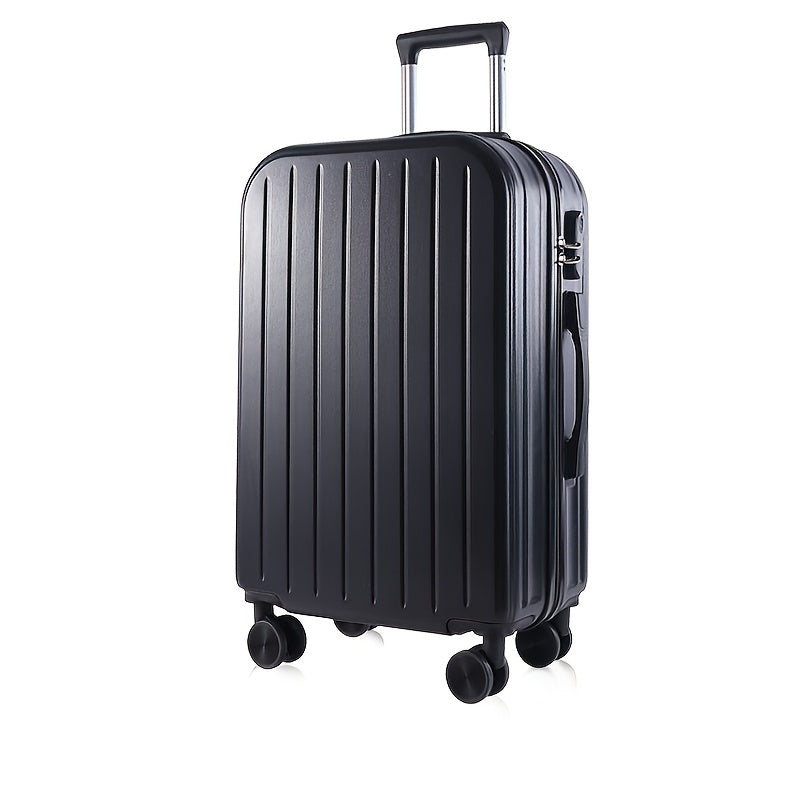 1pc\u002F2pcs Minimalist Solid Color Luggage Case Set, Hard Shell Zipper Trolley Case with Wheels And Square Small Makeup Handbag for Travel\u002FWork\u002FStudy Use
