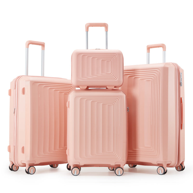 Luggage 4pcs Sets 14 20 24 28 Hard Shell Lightweight TSA Lock Carry on Expandable Suitcase with Spinner Wheels Travel Set for Men Women