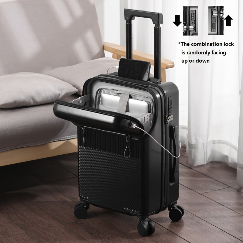 Compact Carry-on 20-inch Compact Lightweight Carry-on Suitcase | Built-in Cup Holder and Retractable Handle