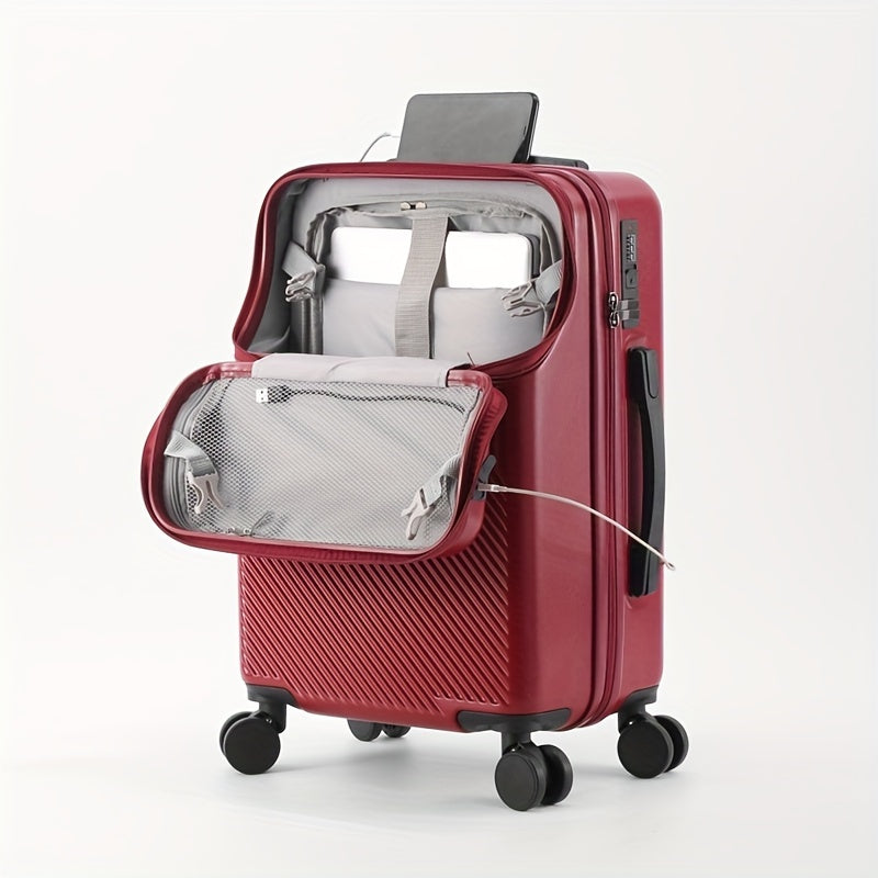 Compact Carry-on 20-inch Compact Lightweight Carry-on Suitcase | Built-in Cup Holder and Retractable Handle