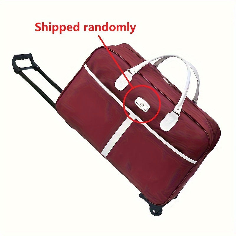 Large Unisex Suitcase Large Capacity Unisex Carry-On Suitcase | Telescopic Handle, 4 Spinner Wheels, Durable Oxford Fabric | Purple\u002FBlue\u002FBlack, Dual-Sided Logo Design, for Short Trips & Business Travel