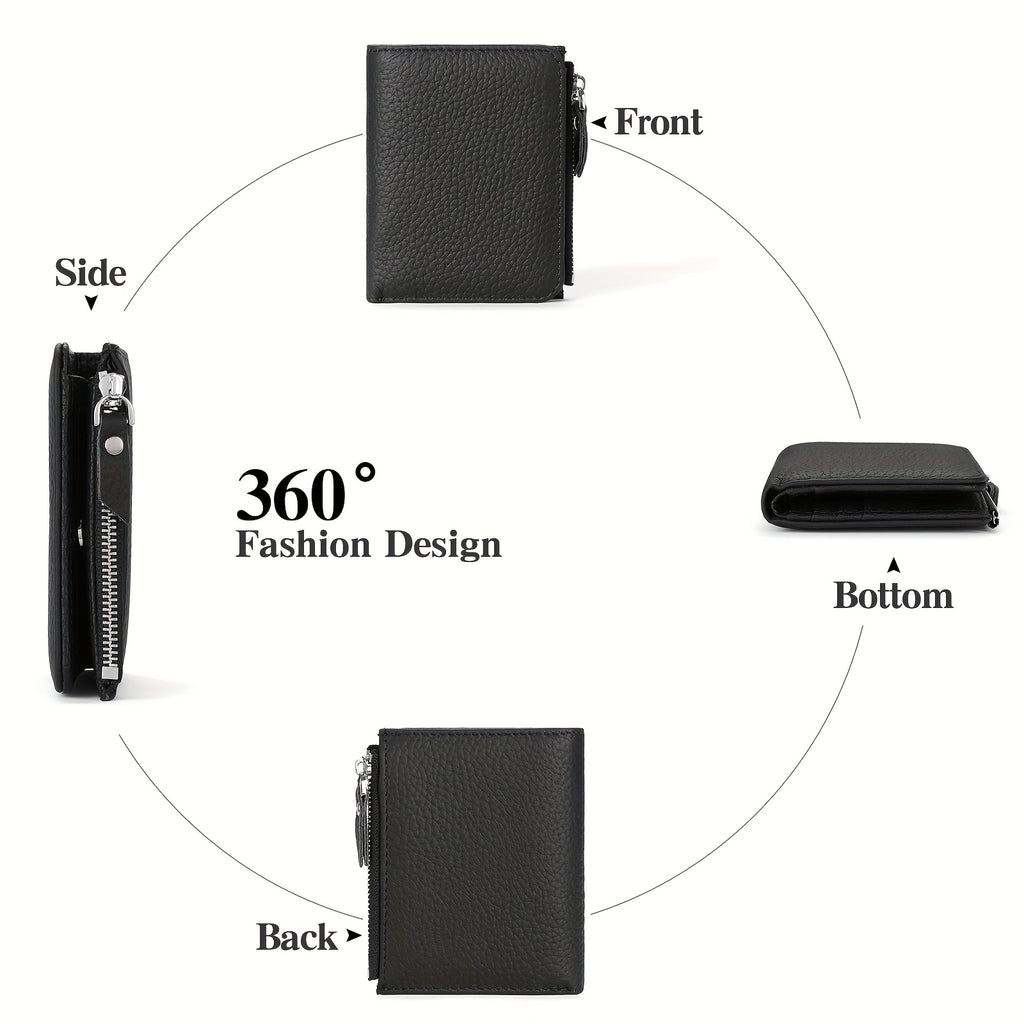 RFID Simple Folding Women'S Wallet, Japanese Ultra-Thin Women'S Credit Card Bag, Short Large-Capacity Coin Purse, Valentine'S Day Gift, Easy to Carry, a Must-Have When Going Out
