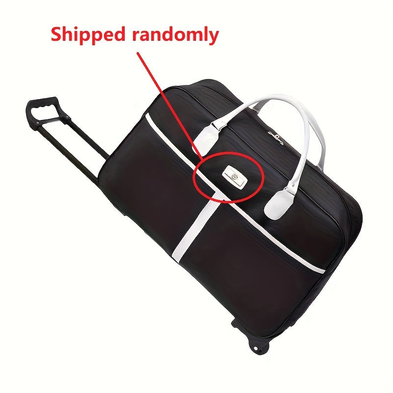 Large Unisex Suitcase Large Capacity Unisex Carry-On Suitcase | Telescopic Handle, 4 Spinner Wheels, Durable Oxford Fabric | Purple\u002FBlue\u002FBlack, Dual-Sided Logo Design, for Short Trips & Business Travel