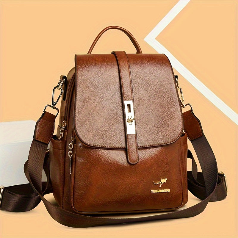 Vintage Backpack Vintage Anti-Theft Backpack Purse | Preppy College School Daypack, Women's Casual Travel Commute Knapsack