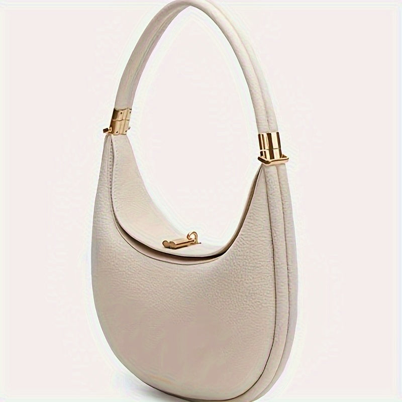 Stylish New Medium Crescent Handbag with Premium Feel, Suitable for All Four Seasons