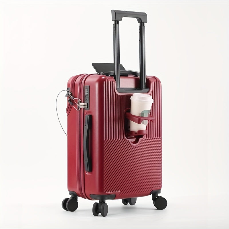 Compact Carry-on 20-inch Compact Lightweight Carry-on Suitcase | Built-in Cup Holder and Retractable Handle