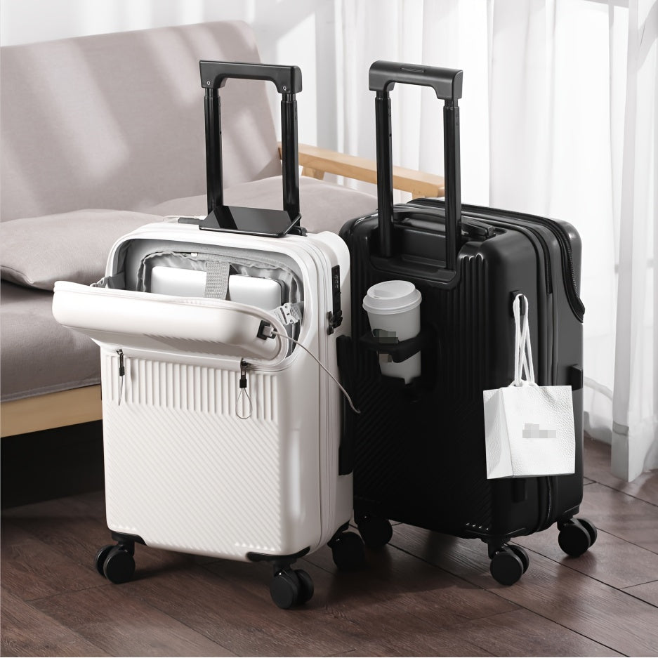 Compact Carry-on 20-inch Compact Lightweight Carry-on Suitcase | Built-in Cup Holder and Retractable Handle