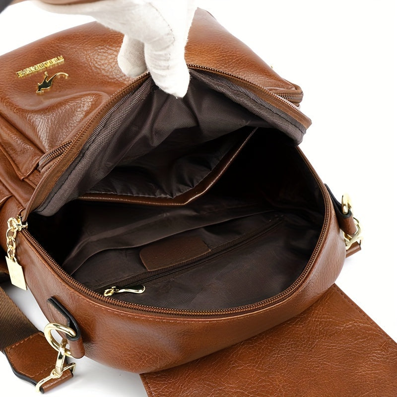 Vintage Backpack Vintage Anti-Theft Backpack Purse | Preppy College School Daypack, Women's Casual Travel Commute Knapsack