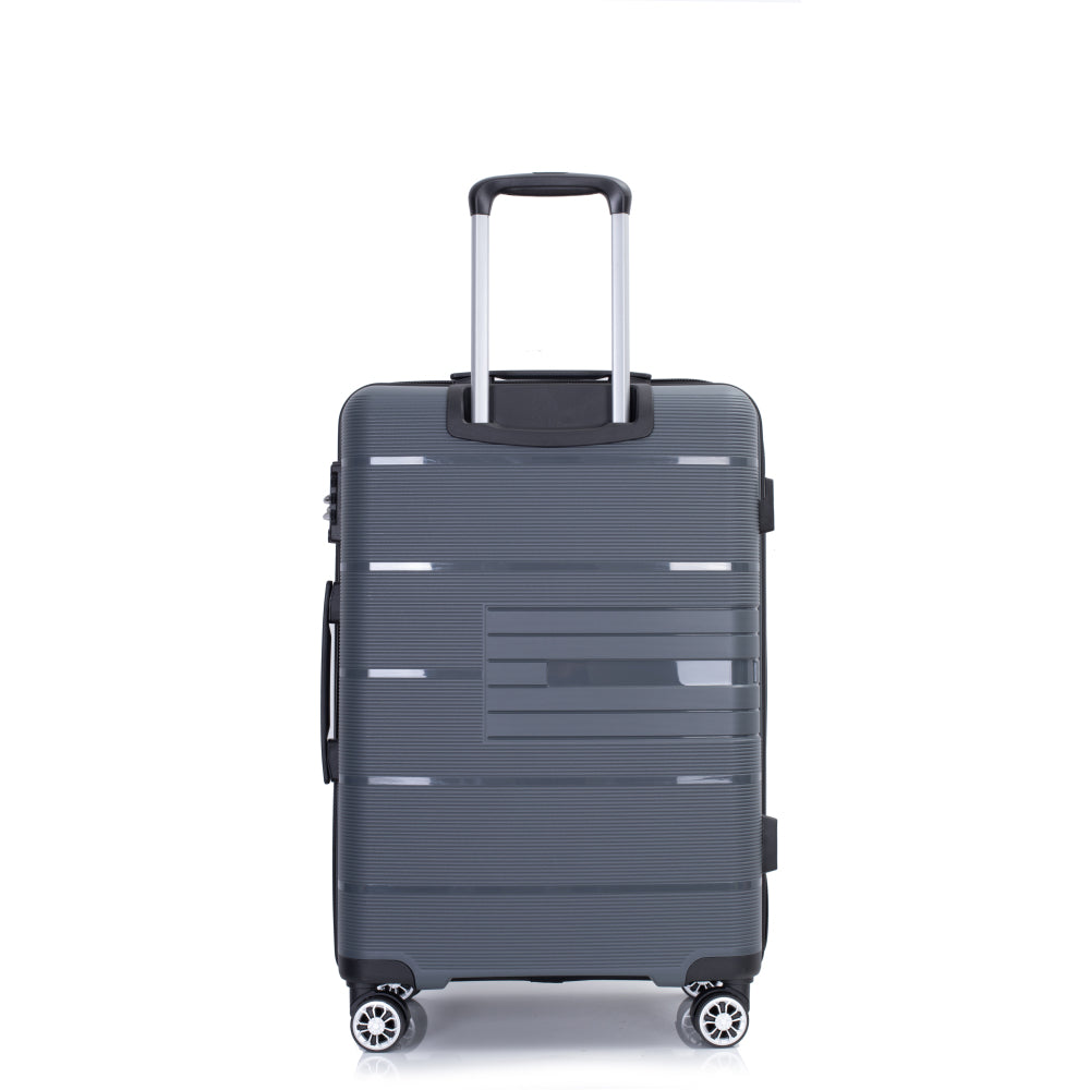 PP Luggage Set 3pcs Set Hardshell Suitcase Double Spinner Wheels PP Luggage Sets Lightweight Durable Suitcase with TSA Lock (20\u002F 24\u002F 28)