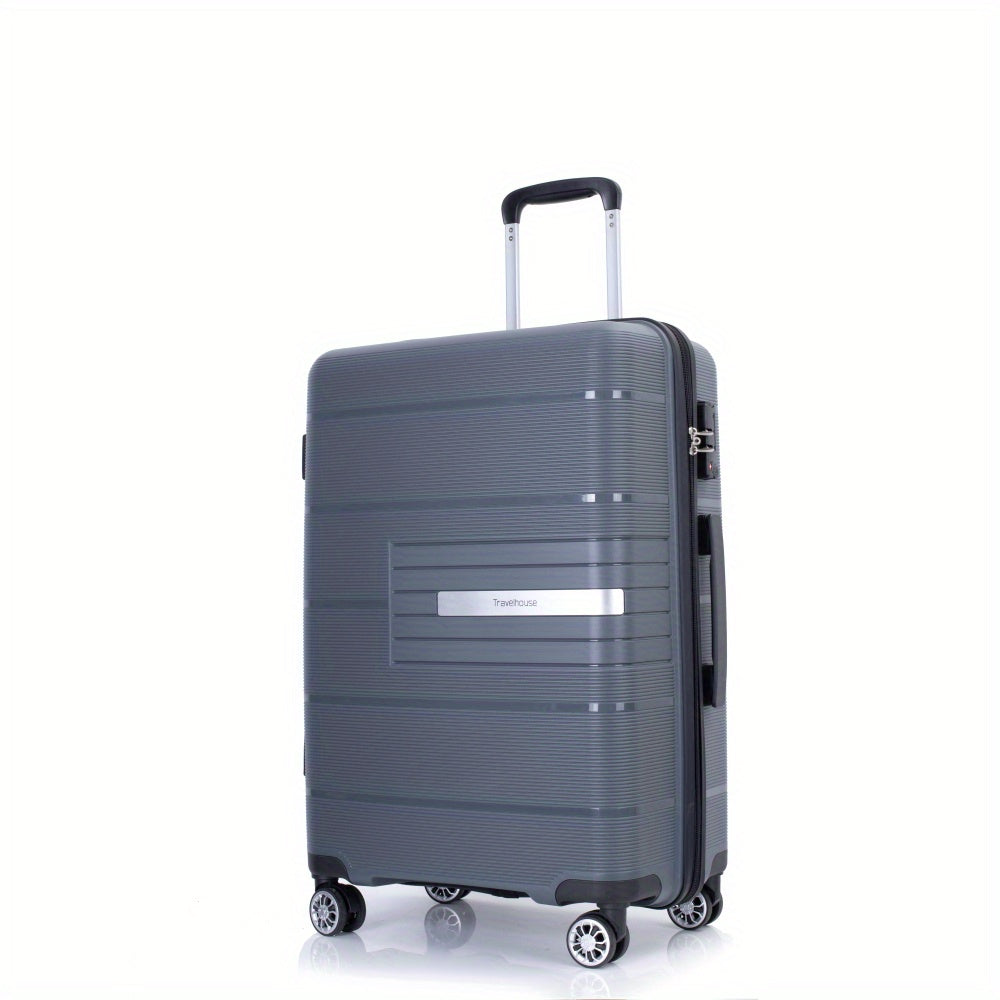 PP Luggage Set 3pcs Set Hardshell Suitcase Double Spinner Wheels PP Luggage Sets Lightweight Durable Suitcase with TSA Lock (20\u002F 24\u002F 28)
