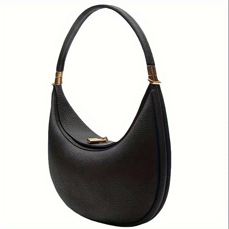 Stylish New Medium Crescent Handbag with Premium Feel, Suitable for All Four Seasons